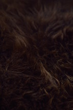 brown fur rug 