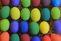 Colorfully painted Easter eggs on straw.
egg, eggs, multicolored, Easter, straw, litter, eggshell, blown out, paint, painted, colorful, colourful, colour, natural, nature, spring, colored, color, symbol, decoration, shell, egg shell, hide, seek, search, find, hunt, egg hunt, hiding, seeking, finding, hunting, gather, collect, red, yellow, green, orange, purple, blue, lilac, rainbow, background
