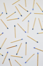 matches on a white background 