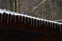 icicles on a gutter 