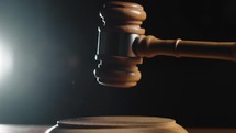 Banging A Judge's Gavel In Slow Motion