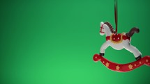 Christmas Decoration Horse with green background 