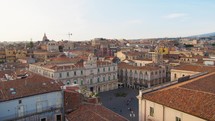 Buildings surrounding a square in Catania, Sicily