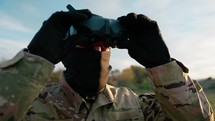 Army Man Kamikaze Drone Pilot With VR Headset On His Head