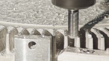 Machining process - CNC mill manufacturing an advanced metal part