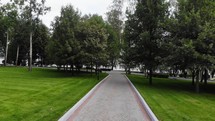 walking path in a park 