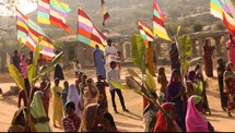 gathering for a festival in India 