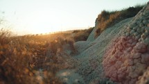 Dry Soil At Sunset light