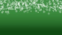  Christmas Green background with Snow Flakes Effect