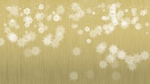  Christmas Snow Flakes Effect on Golden Background 