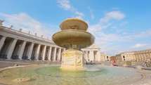 fountain in Vatican square. Rome Italy 