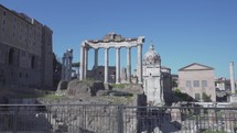 Rome, Italy - Roman Forum Romanus - Plaza surrounded by the ruins of several important ancient government buildings During Day Time