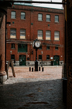 Antique clocktower in the Distillery District in Toronto, Canada.
