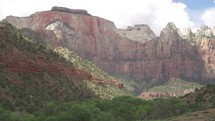 Court of the Patriarchs at Zion National Park in Southwest Utah USA