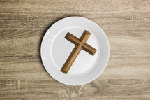 cross on a plate 