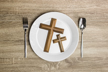 crosses on plates 