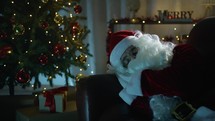 Santa Claus Sleeping after a long work day 