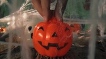 Opening A Little Halloween Pumpkin