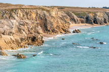 cliffs along a sea shore 