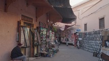 Marrakesh, Morocco - The Vibrant Souks Market of Medina Old Town in Marrakesh