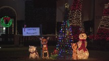 Beautiful Cute Colorful Christmas Decoration Snowman Around Neighborhood