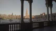 The Plaza de España Spain Square in The Morning Seville, Spain