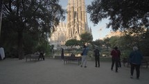 Barcelona, Spain - Basilica de la Sagrada Familia unfinished church in the Eixample District designed by architect Antoni Gaudi