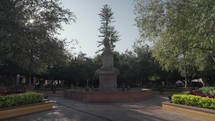 Plaza de Armas in The Morning Santiago de Querétaro, Mexico