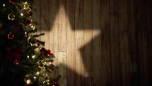 Star light on a Christmas tree 