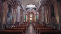 Inside Templo y Exconvento de la Santa Cruz Church Santiago de Querétaro, Mexico