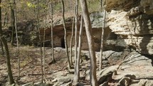 Moonshiners Cave and Waterfall Near Devil’s Den State Park Arkansas USA