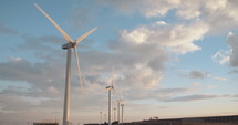 Wind turbine farm generating clean energy