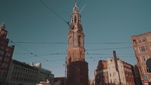 Munttoren Mint Clock Tower 1620 features a Carillon with bells Amsterdam, Netherlands