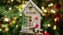 Small Christmas house decoration background
