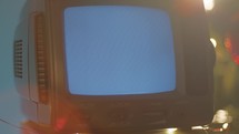 Old Television during Christmas holidays