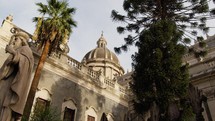Church Dome in catania surrounded by trees