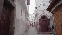Narrow Street Alley at Old Medina of Casablanca, Morocco