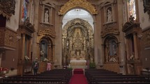 Porto, Portugal - Interior and details of the Baroque-style Church of Saint Ildefonso Porto Portugal