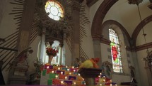 Day of The Dead Dia de los Muertos Ofrenda Altar Commemorating inside a Church Oaxaca, Mexico