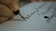writing calligraphy 