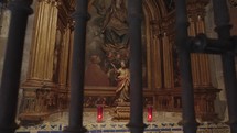 Seville, Spain - Interior Catedral de Sevilla Santa Maria de la Sede, Largest Gothic Cathedral in The World