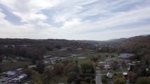 Drone over fall foliage
