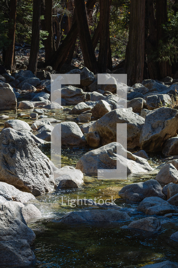 Rocky stream in Yosemite