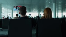 couple waiting in the airport