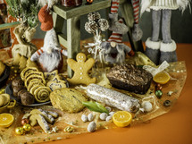 Christmas elf decor with treats