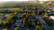 Aerial View Over Homes in Vacaville, California