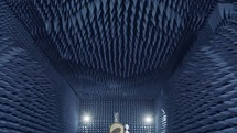 Beit Shean, November 20 2018. Scientists Testing a Radar in an anechoic chamber