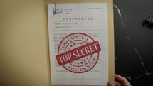 Top Secret Documents On Table