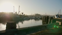 morro bay harbor at sunrise