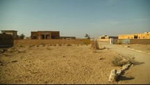 A village in the desert.